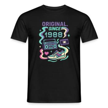 Original since 1988. Geburtsjahr 1988 - Männer T-Shirt - Schwarz - Vorne - AI Model Male 178 light (178cm)