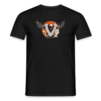 V2 Skull Moto Chopper Design Bobber - T-shirt homme - noir - Devant - AI Model Male 178 light (178cm)