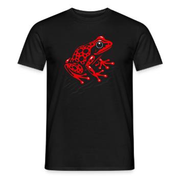 Frosch Erdbeerfrosch Roter Pfeilgiftfrosch - Männer T-Shirt - Schwarz - Vorne - AI Model Male 178 light (178cm)