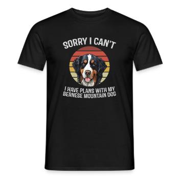 Bernese Mountain Dog Humour Tee - Men's T-Shirt - black - Front - AI Model Male 178 light (178cm)