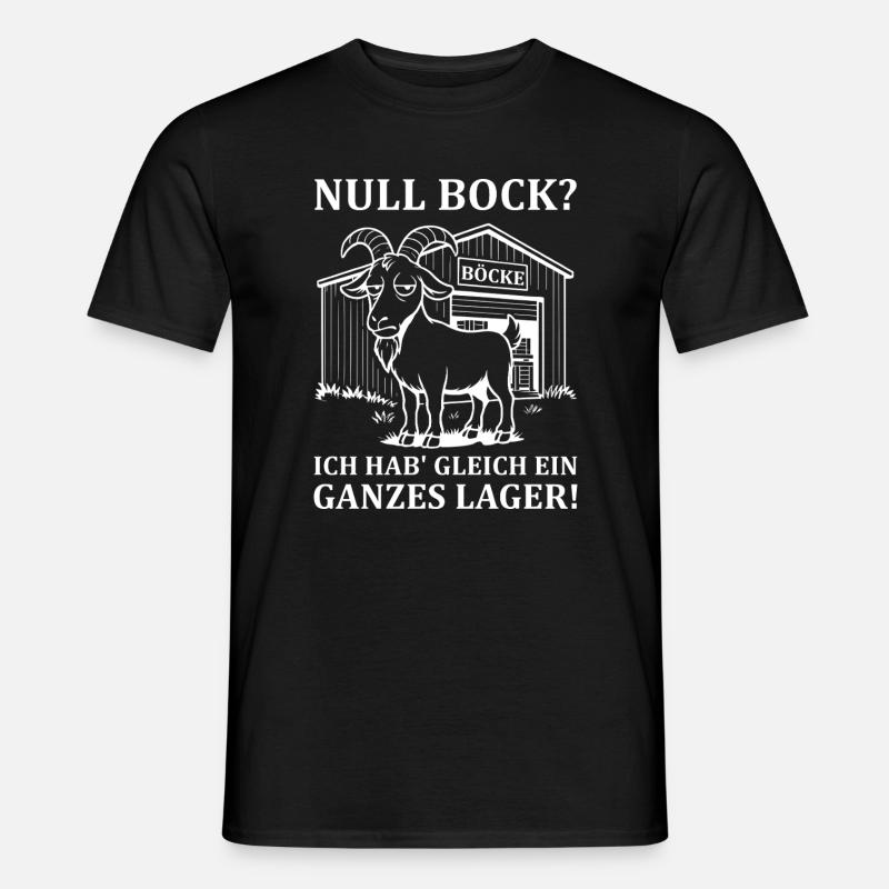 Null Bock - Ausdruck von Gleichgültigkeit - Männer T-Shirt - Schwarz