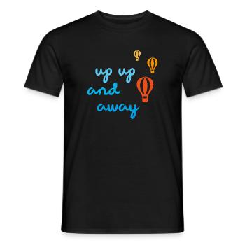 Balloon Ride up away Sky Travel Fever - Men's T-Shirt - black - Front - AI Model Male 178 light (178cm)