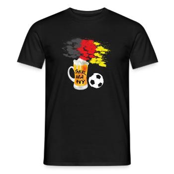 Football Germany - Men's T-Shirt - black - Front - AI Model Male 178 light (178cm)