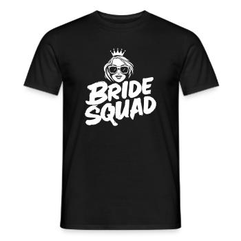 Bride "Bride Squad" design - Men's T-Shirt - black - Front - AI Model Male 178 light (178cm)