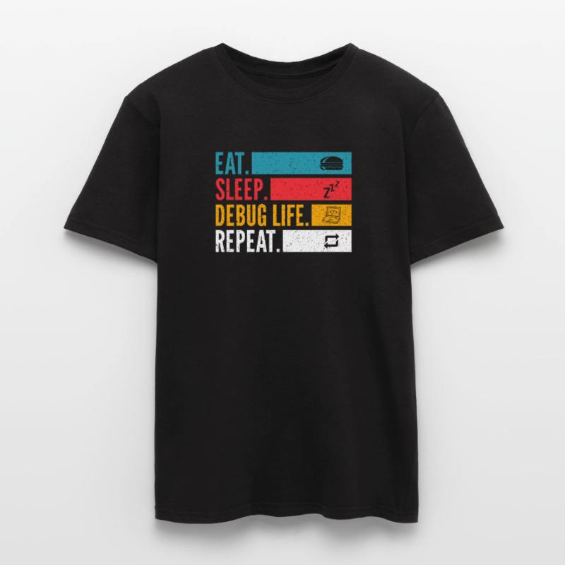 Eat Sleep Debug Repeat Developer Chemise T-shirt homme