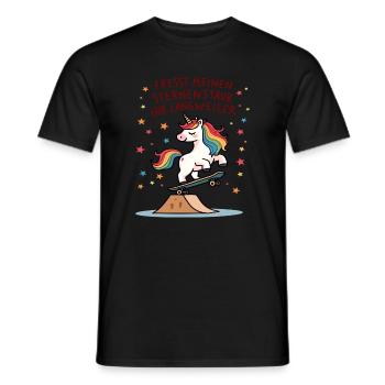 Skateboard-Einhorn - Männer T-Shirt - Schwarz - Vorne - AI Model Male 178 light (178cm)