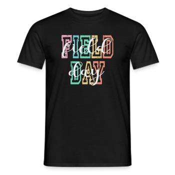 Colorful Field Day Lettering Graphic Design - Männer T-Shirt - Schwarz - Vorne - AI Model Male 178 light (178cm)