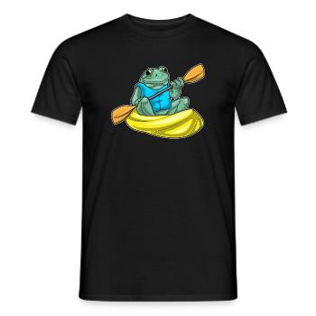 Frosch kleines Boot - Männer T-Shirt - Schwarz - Vorne - AI Model Male 178 light (178cm)