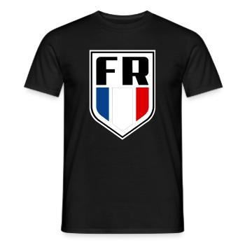 France Flag Official French symbol - Men's T-Shirt - black - Front - AI Model Male 178 light (178cm)