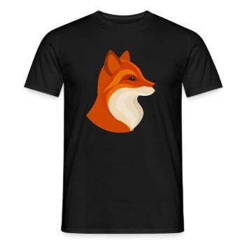 Modern Fox – Geometric & Stylish - Men's T-Shirt - black - Front - AI Model Male 178 light (178cm)