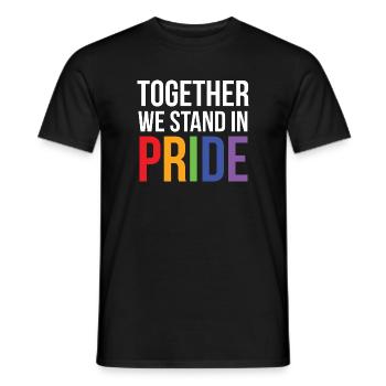 LGBTQ Pride Month - Together We Stand in Pride - Men's T-Shirt - black - Front - AI Model Male 178 light (178cm)