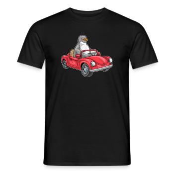 Penguin Car - Men's T-Shirt - black - Front - AI Model Male 178 light (178cm)