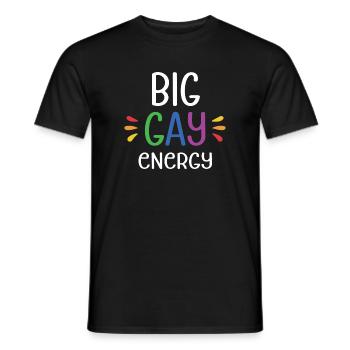 LGBTQ Pride Month - Big Gay Energy - Men's T-Shirt - black - Front - AI Model Male 178 light (178cm)