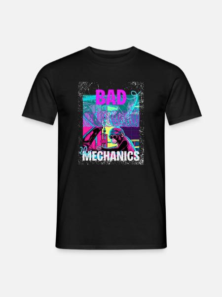 Bad Mechanics – Monkey Garage Style - Men's T-Shirt - black