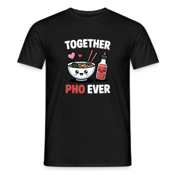 Together Pho Ever Vietnam Voyage Nouilles Soup Pho - T-shirt homme - noir - Devant - AI Model Male 178 light (178cm)