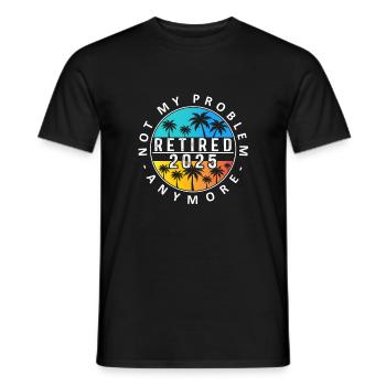 Retired 2025 Palm Sunset Design - Men's T-Shirt - black - Front - AI Model Male 178 light (178cm)