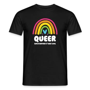 LGBT Pride Month - Queer. Schon vorher war es cool - Männer T-Shirt - Schwarz - Vorne - AI Model Male 178 light (178cm)