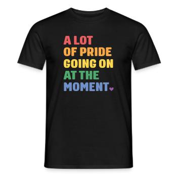 Mois de la fierté LGBTQ - Beaucoup de fierté - T-shirt homme - noir - Devant - AI Model Male 178 light (178cm)