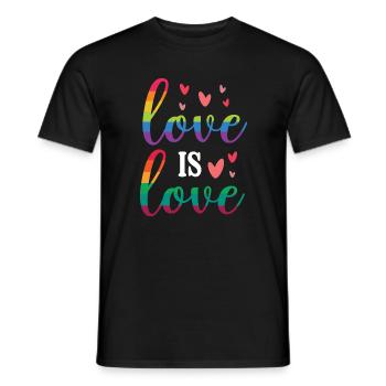 LGBT Pride Month - Liebe ist Liebe - Männer T-Shirt - Schwarz - Vorne - AI Model Male 178 light (178cm)