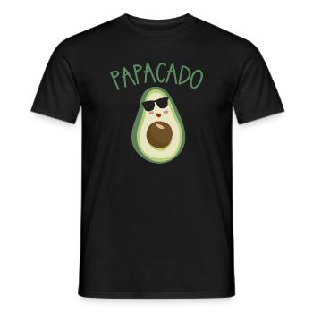 PAPACADO Avocado mit Sonnenbrille - Männer T-Shirt - Schwarz - Vorne - AI Model Male 178 light (178cm)
