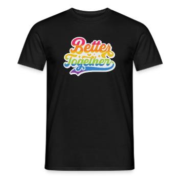 Mois de la fierté LGBT - Better Together - T-shirt homme - noir - Devant - AI Model Male 178 light (178cm)