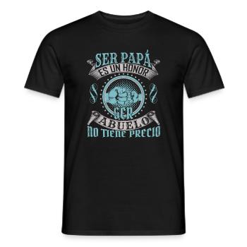 Ehrung des individuellen T-Shirt-Designs für Väter - Männer T-Shirt - Schwarz - Vorne - AI Model Male 178 light (178cm)