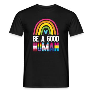 LGBT Pride Month - Be a Good Human - Men's T-Shirt - black - Front - AI Model Male 178 light (178cm)