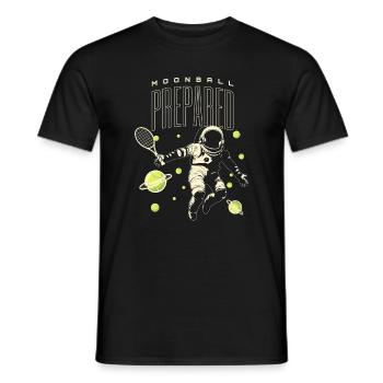 Tennis Mondball Spieler Shirt - Männer T-Shirt - Schwarz - Vorne - AI Model Male 178 light (178cm)