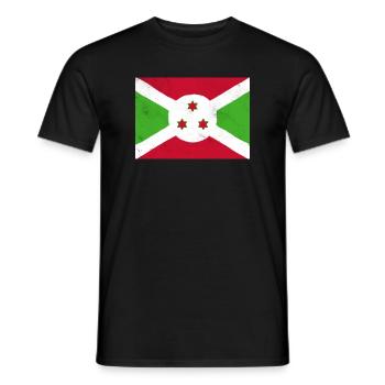 Flag of Burundi - Men's T-Shirt - black - Front - AI Model Male 178 light (178cm)