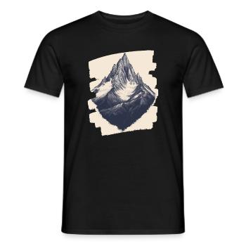 Mountains Climbing Climbers Hiking - Men's T-Shirt - black - Front - AI Model Male 178 light (178cm)