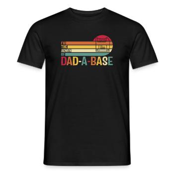 Rétro Dad-A-Base Coucher de soleil Illustration - T-shirt homme - noir - Devant - AI Model Male 178 light (178cm)
