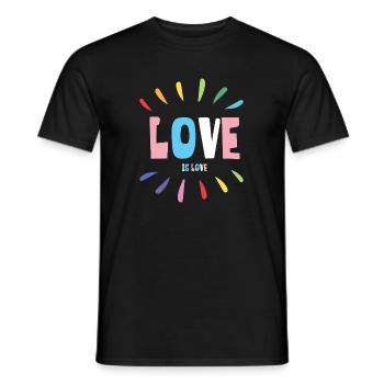 Mois de la fierté LGBT - Love is Love - T-shirt homme - noir - Devant - AI Model Male 178 light (178cm)