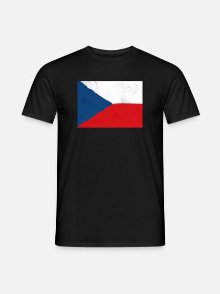 Flag of the Czech Republic – National Pride - Men's T-Shirt - black