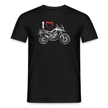 I love Enduro - Reise Biker und Motorradfans - Männer T-Shirt - Schwarz - Vorne - AI Model Male 178 light (178cm)