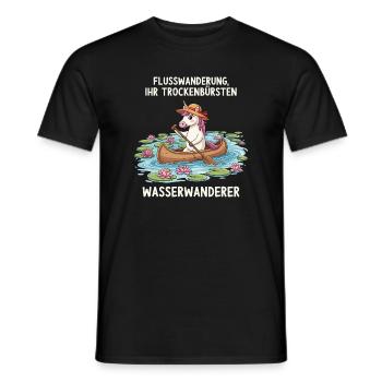 Excursion en canoë Licorne - T-shirt homme - noir - Devant - AI Model Male 178 light (178cm)