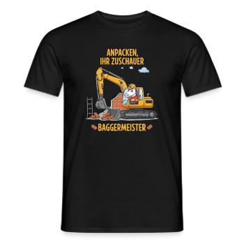 Maître excavatrice licorne - T-shirt homme - noir - Devant - AI Model Male 178 light (178cm)