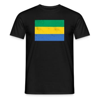 Drapeau du Gabon – Couleurs de l’Afrique - T-shirt homme - noir - Devant - AI Model Male 178 light (178cm)