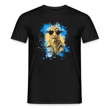 Blöken-Modus: Aktiviert - Männer T-Shirt - Schwarz - Vorne - AI Model Male 178 light (178cm)