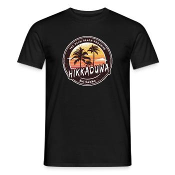 Hikkaduwa Beach Sri Lanka Palmiers Design - T-shirt homme - noir - Devant - AI Model Male 178 light (178cm)