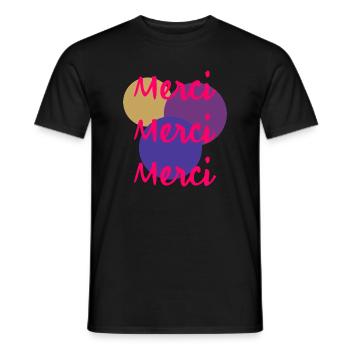 THANK YOU. MISTRESS. MASTER. THANK YOU MISTRESS. GIFT - Men's T-Shirt - black - Front - AI Model Male 178 light (178cm)