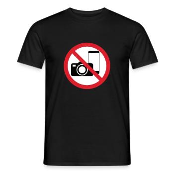 Symbol "Keine Fotos" - Männer T-Shirt - Schwarz - Vorne - AI Model Male 178 light (178cm)