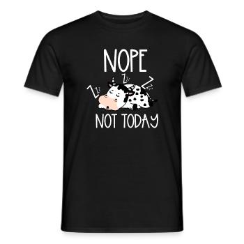 Non, pas aujourd’hui, vache - T-shirt homme - noir - Devant - AI Model Male 178 light (178cm)