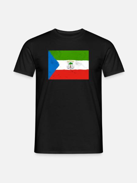 Flag of Equatorial Guinea - Men's T-Shirt - black