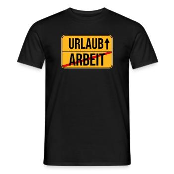 Urlaub Arbeit Wegweiser Design - Männer T-Shirt - Schwarz - Vorne - AI Model Male 178 light (178cm)