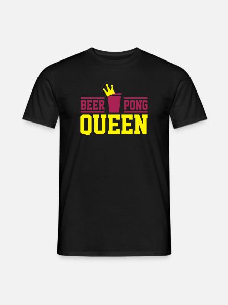 Königin der Bierpongs! - Männer T-Shirt - Schwarz