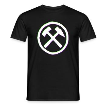 Ruhrpott Hammer Schlegel Glitch - Männer T-Shirt - Schwarz - Vorne - AI Model Male 178 light (178cm)