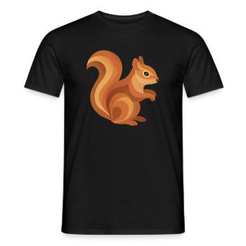 Squirrel – Playful forest animal in warm tones - Men's T-Shirt - black - Front - AI Model Male 178 light (178cm)