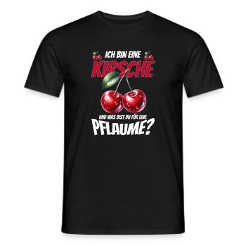 Lustiger Kirsche Spruch Sarkastisches Fun Geschenk - Männer T-Shirt - Schwarz - Vorne - AI Model Male 178 light (178cm)