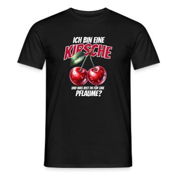 Lustiger Kirsche Spruch Sarkastisches Fun Geschenk - Männer T-Shirt - Schwarz - Vorne - AI Model Male 178 light (178cm)