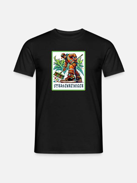 Straßenreiniger im Graffiti-Style - Männer T-Shirt - Schwarz